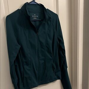 Danskin Teal Green Full-Zip Utility Jacket